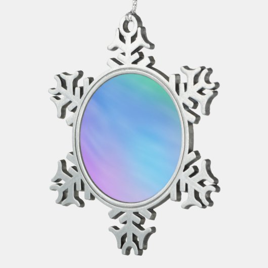 柔らガーリーかな虹の空 スノーフレークピューターオーナメント (右)