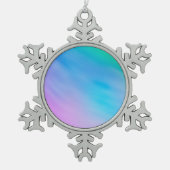 柔らガーリーかな虹の空 スノーフレークピューターオーナメント (正面)