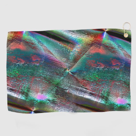 柔らサイケデリックかな木質のテクスチャ、デジタル堅牢 ゴルフタオル (横)