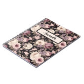 柔らフェミニンかな花柄の小さな花 ノートブック (左側)