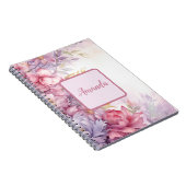 柔らフェミニンかな花柄の小さな花 ノートブック (右側)