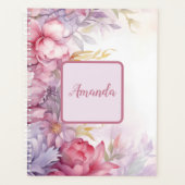 柔らフェミニンかな花柄の小さな花 プランナー手帳 (正面)