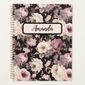 柔らフェミニンかな花柄の小さな花 プランナー手帳 (正面)