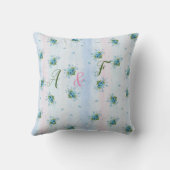 柔ら忘れかなピンク色のブルーがメイでない クッション (裏面)