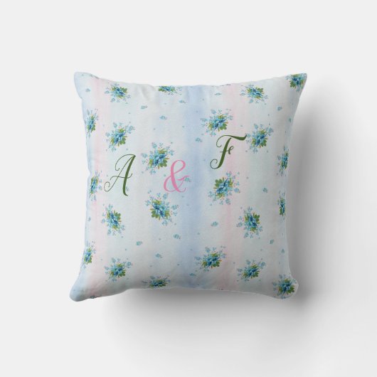 柔ら忘れかなピンク色のブルーがメイでない クッション (裏面)