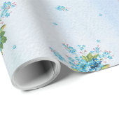 柔ら忘れかなピンク色のブルーがメイでない ラッピングペーパー (ロールコーナー)