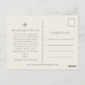 柔ら感謝していかい綿の結婚写真 ポストカード (裏面)