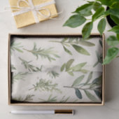 柔ら淡い色のかな緑のハーブのベージュ 薄葉紙 (ギフト)