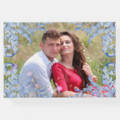 柔ら王室のかな青の水彩が華やかに ゲストブック (裏面)