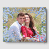 柔ら王室のかな青の水彩が華やかに ゲストブック (裏面)