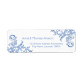 柔ら王室のかな青の水彩が華やかに ラベル (正面)