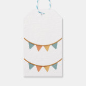 柔ら魅力的かな雲で包まれた熱気球 ギフトタグ (裏面)