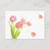 柔エレガントらかいピンクのチューリップ エンクロージャーカード (裏面)