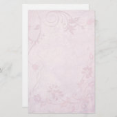 柔エレガントらかいピンクのヴィンテージウェディング 便箋 (正面/裏面)