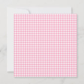 柔エレガントらかいピンクの弓の赤ちゃんシャワー サンキューカード (裏面)