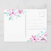 柔エレガントらかいピンクの水の色の花母の日 ポストカード (裏面)