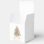 柔エレガントらかいピンクの水の色メリークリスマスツリー フェイバーボックス (オープン)