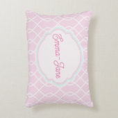 柔エレガントらかいピンクの波型アクセント枕 アクセントクッション (正面(垂直))