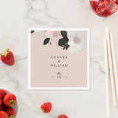 柔エレガントらかいピンクの結婚バラ スタンダードカクテルナプキン (インサイチュ)