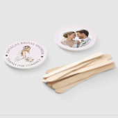 柔エレガントらかいピンクの花嫁ブライダルシャワー ハンドファン (組立なし)