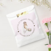 柔エレガントらかいピンクの花嫁ブライダルシャワー フェイバーバッグ (封をした状態)