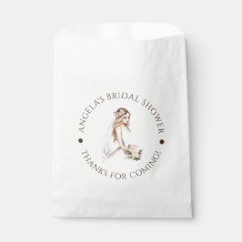 柔エレガントらかいピンクの花嫁ブライダルシャワー フェイバーバッグ