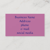 柔エレガントらかいピンクの花模様ピンクのアジサイバラ 名刺 (裏面)