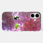 柔エレガントらかいピンクの花模様ピンクのアジサイバラ Case-Mate iPhoneケース (裏面 (横))