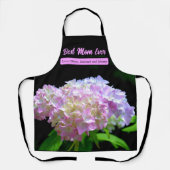 柔エレガントらかいピンクの黄色いフローラアジサイ エプロン (正面)