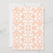 柔エレガントらかい桃の結婚式の日付保存 招待状 (裏面)