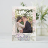 柔エレガントらかい牡丹ブーケピンク | 写真 サンキューカード (スタンド正面)