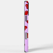柔エレガントらかい紫のCa上の恋人の赤いハートパターン Case-Mate iPhoneケース (裏面 / 右)