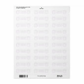 柔エレガント紫色モノグラ結婚ム ラベル (フルシート)