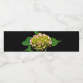 柔エレガント緑色ピンクフローラアジサイ ペットボトルラベル (シングルラベル)