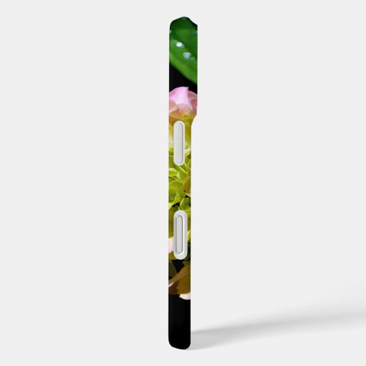 柔エレガント緑色ピンクフローラアジサイ Case-Mate iPhoneケース (裏面 / 右)