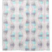 柔エレガント鋼フェイクエスニックパターンシャワーC シャワーカーテン (正面)