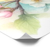 柔カラフルらかいパステル色の花 ポスター (角)