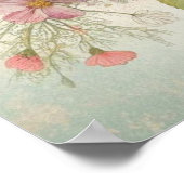 柔カラフルらかいパステル色の花 ポスター (角)