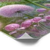 柔カラフルらかいパステル色の花 ポスター (角)