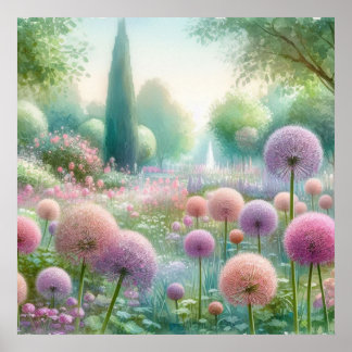 柔カラフルらかいパステル色の花 ポスター