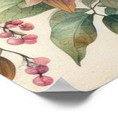 柔カラフルらかいパステル色の花 ポスター (角)