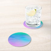 柔ガーリーらかい虹の色の空 ラウンドペーパーコースター (インサイチュ)