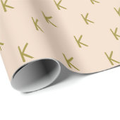 柔ミニマルらかいピンクのモノグラム ラッピングペーパー (ロールコーナー)