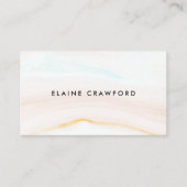 柔モダンらかいパステルピンクの大理石灰パターン 名刺 (正面)