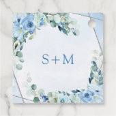 柔モダンらかいパステルブルー花シルバーイニシャル フェイバータグ (裏面)