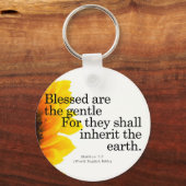 柔和賛美のためのマタイ5:5 キーホルダー (正面)