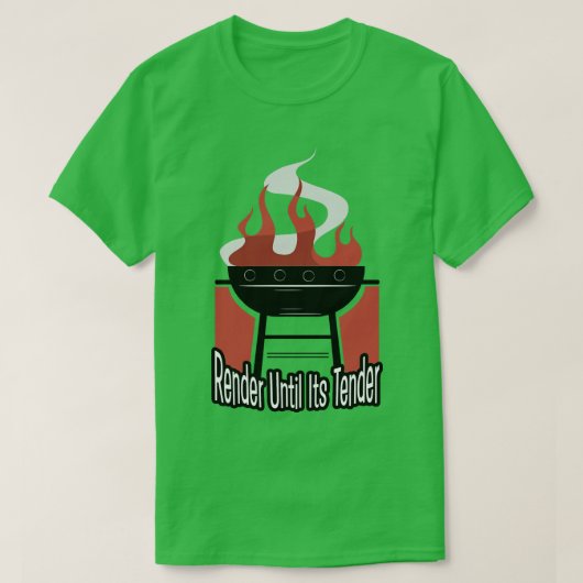 柔描写らかいBBQバーベキューグリルグリリンまで Tシャツ (デザイン正面)