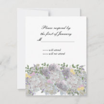 柔素朴らかい庭の花の返信カード