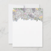 柔素朴らかい庭の花の返信カード 出欠カード (裏面)