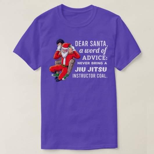 柔術おもしろいインストラクタークリスマスmmaクリスマス tシャツ (デザイン正面)
